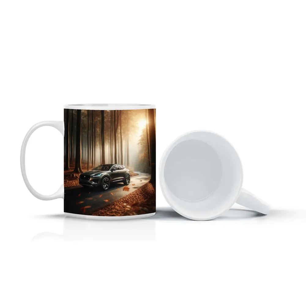 Jaguar E Pace Forest Road Autumn Drive – Mugs