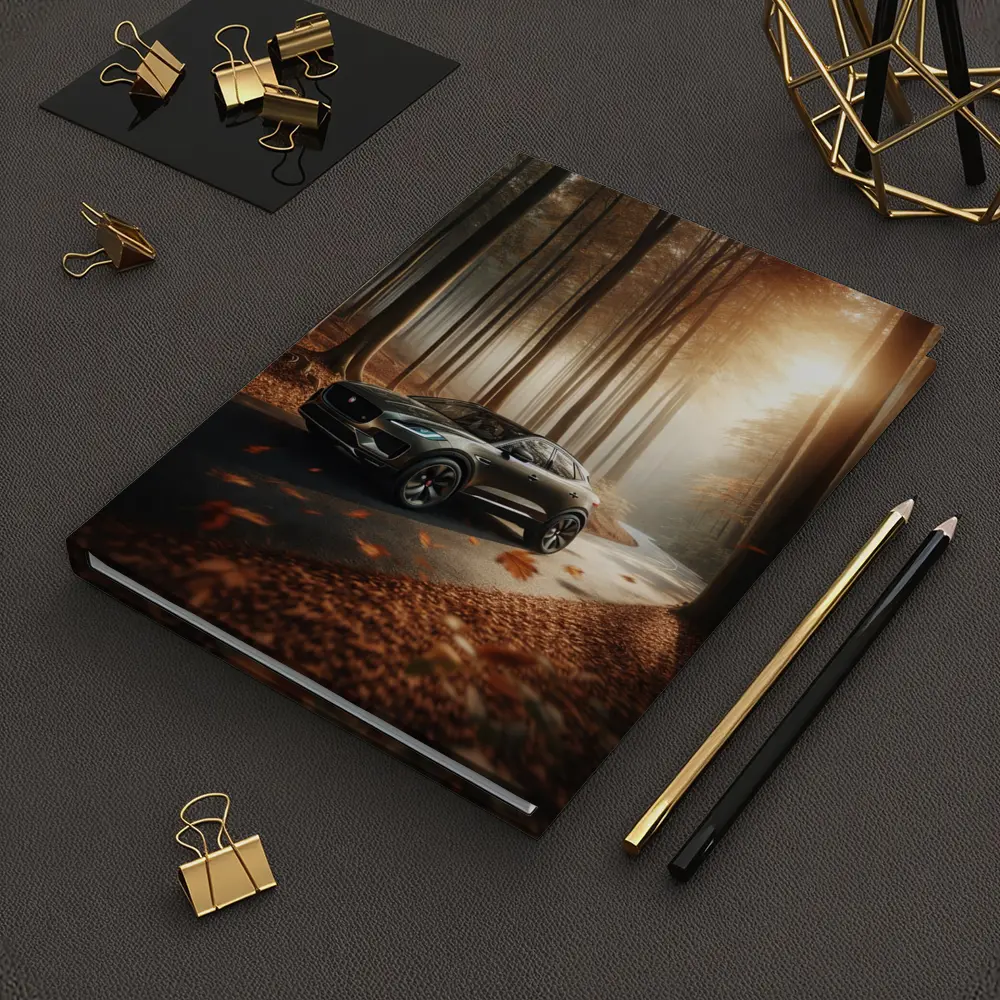 Jaguar E Pace Forest Road Autumn Drive – Notebooks