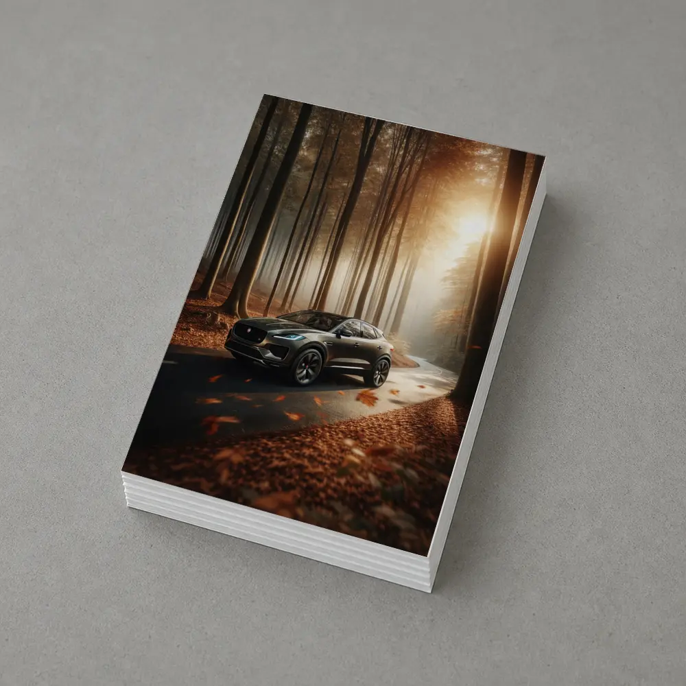 Jaguar E Pace Forest Road Autumn Drive – Postcards