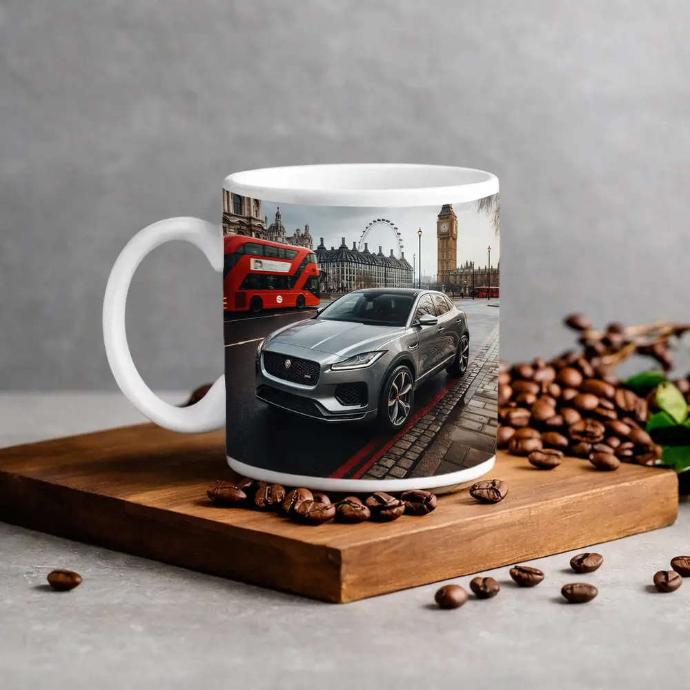 Jaguar E Pace London Big Ben Street – Mugs