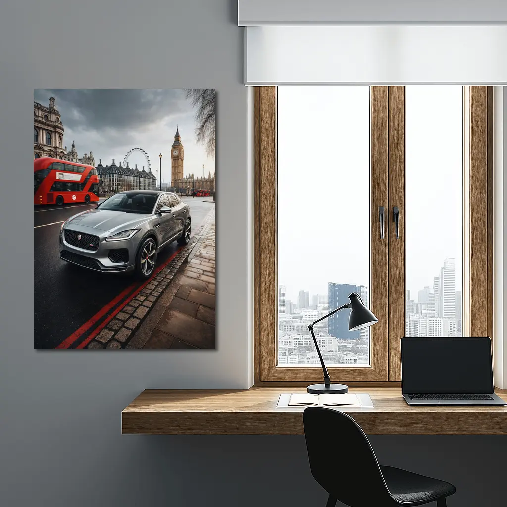 Jaguar E Pace London Big Ben Street – Wall Art