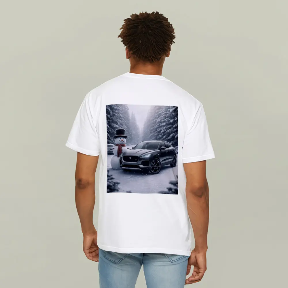 Jaguar E Pace Parked in Snowy Forest – T-Shirts