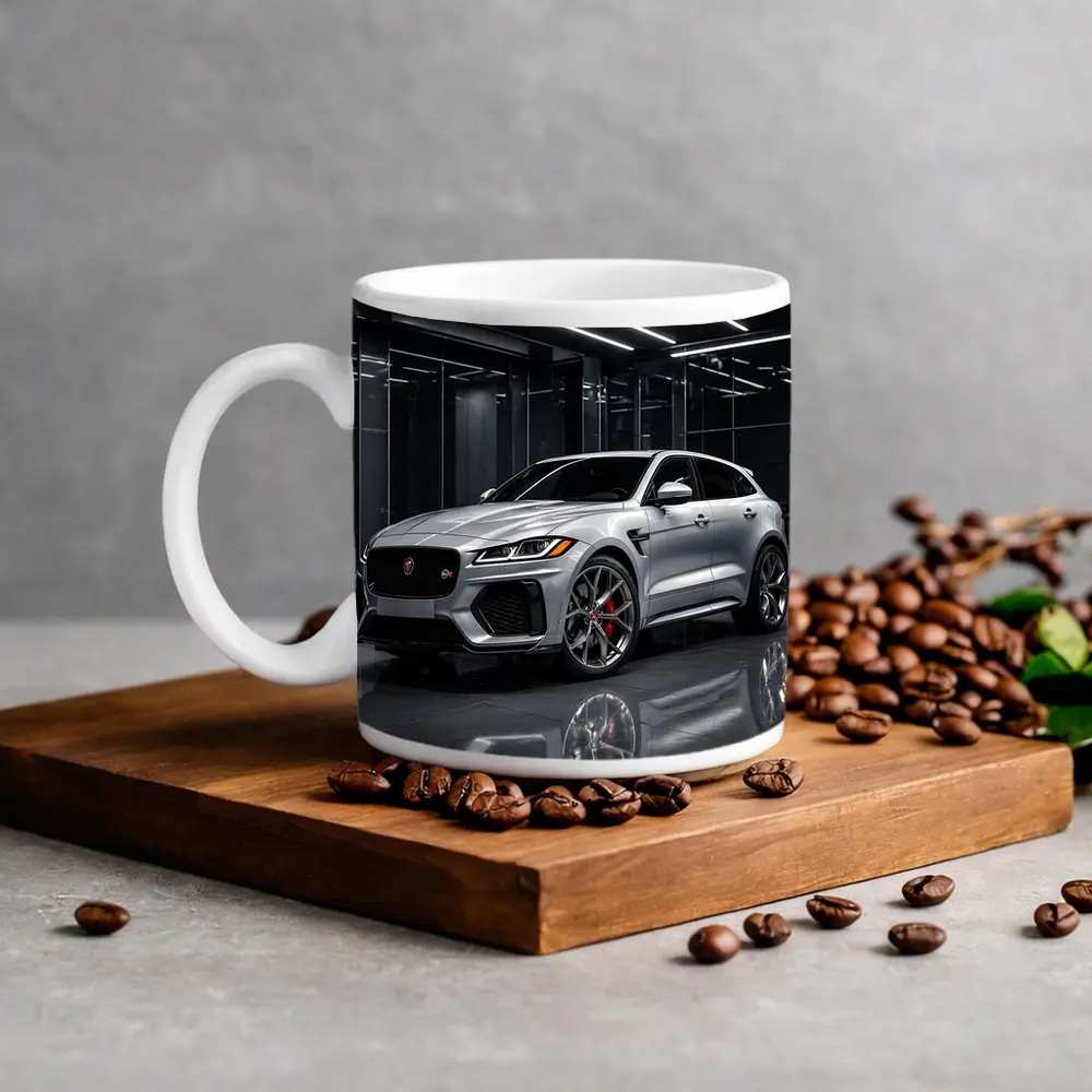 Jaguar F-Pace SVR Silver Dark Showroom – Mugs