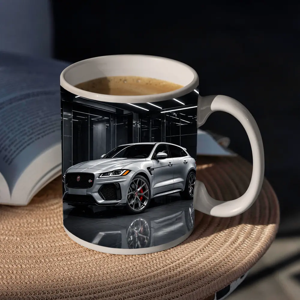 Jaguar F-Pace SVR Silver Dark Showroom – Mugs
