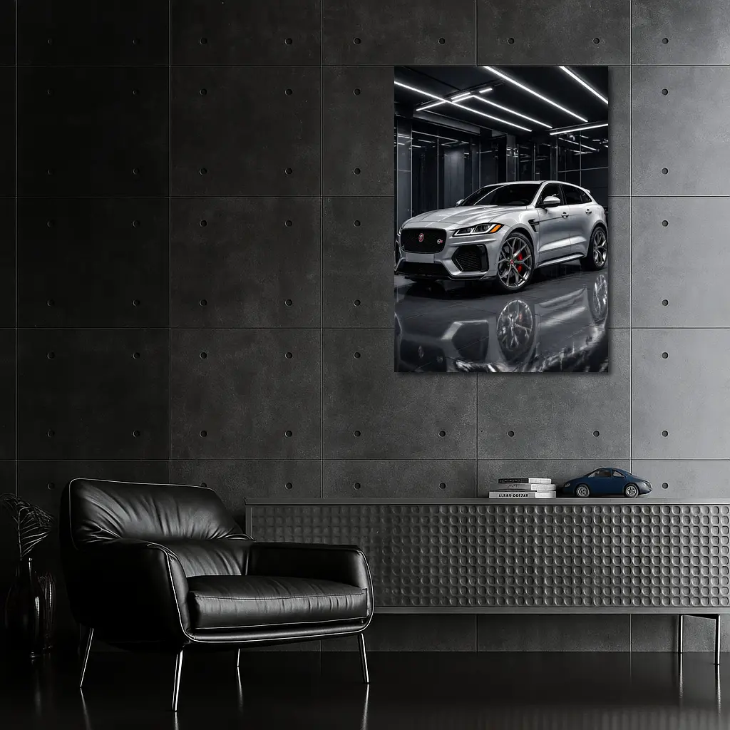 Jaguar F-Pace SVR Silver Dark Showroom – Wall Art