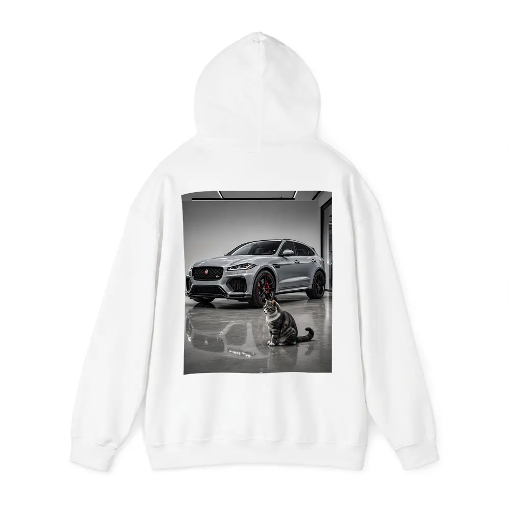 Jaguar F-Pace SVR Gray Showroom With Cat – Hoodies
