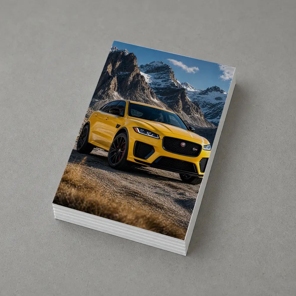 Jaguar F-Pace SVR Yellow Mountain Backdrop – Postcards
