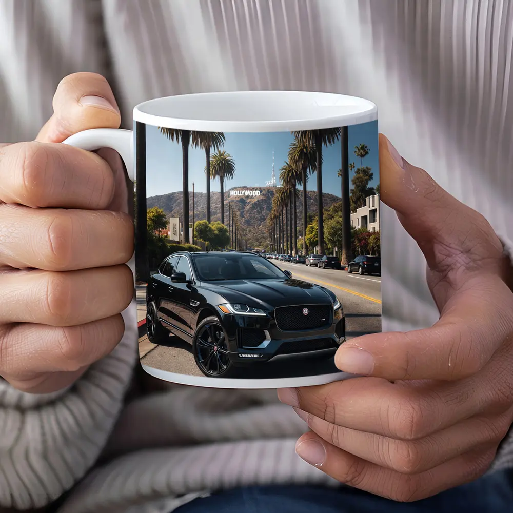 Jaguar F Pace Black Hollywood Los Angeles – Mugs