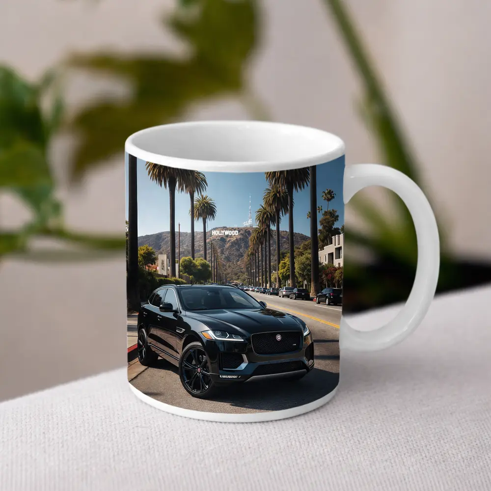 Jaguar F Pace Black Hollywood Los Angeles – Mugs