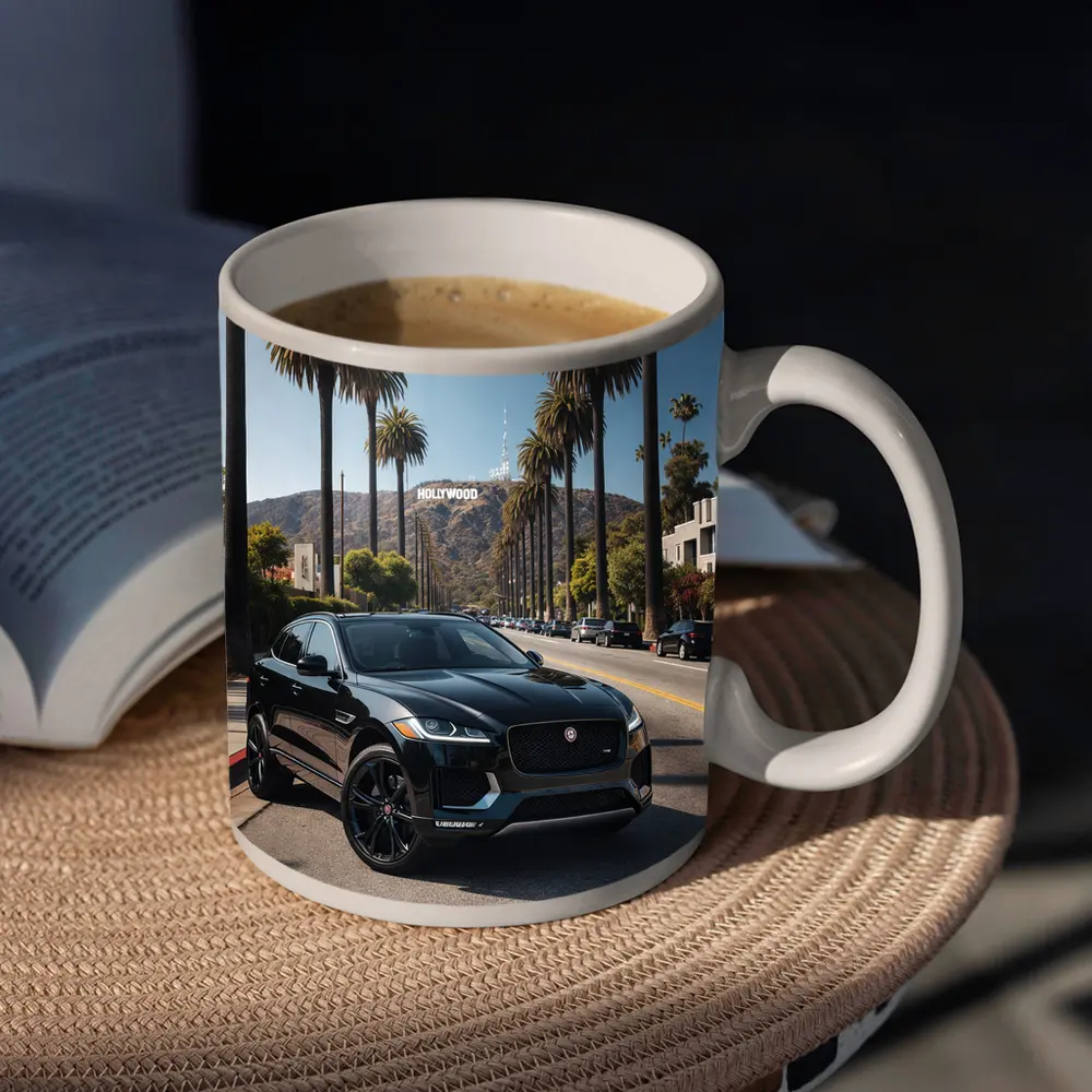 Jaguar F Pace Black Hollywood Los Angeles – Mugs
