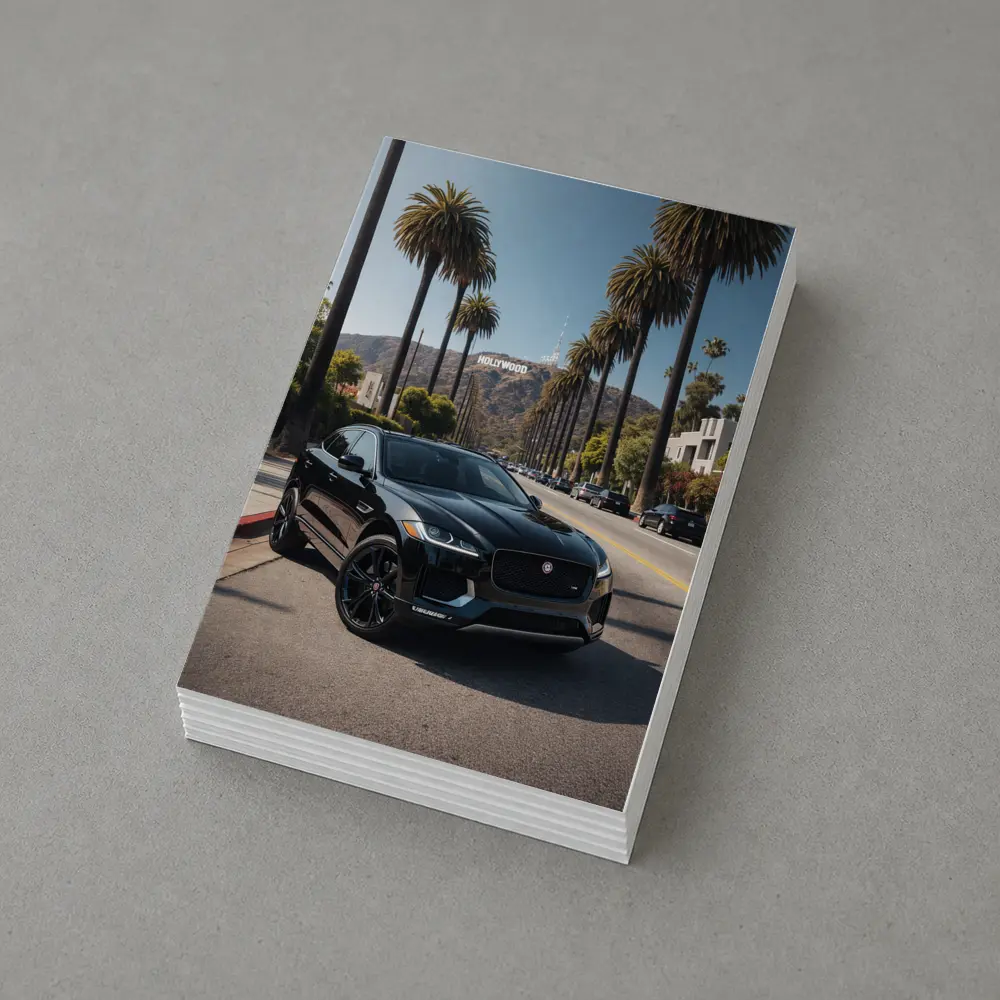 Jaguar F Pace Black Hollywood Los Angeles – Postcards