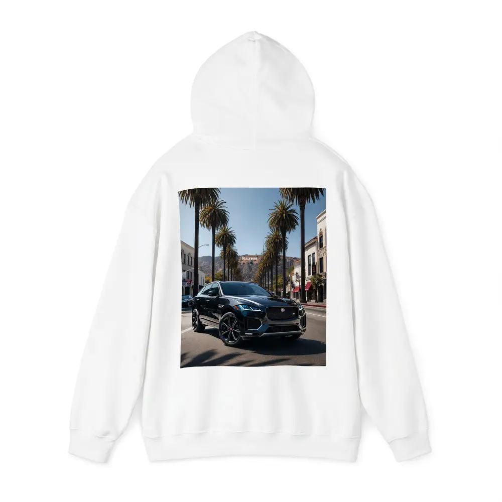 Jaguar F Pace Black Hollywood Street Scene – Hoodies