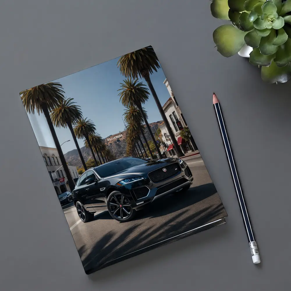 Jaguar F Pace Black Hollywood Street Scene – Notebooks