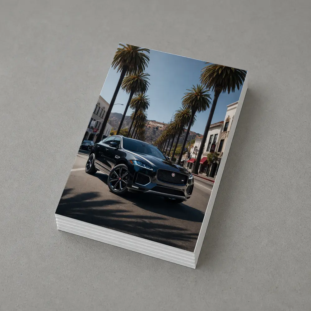 Jaguar F Pace Black Hollywood Street Scene – Postcards