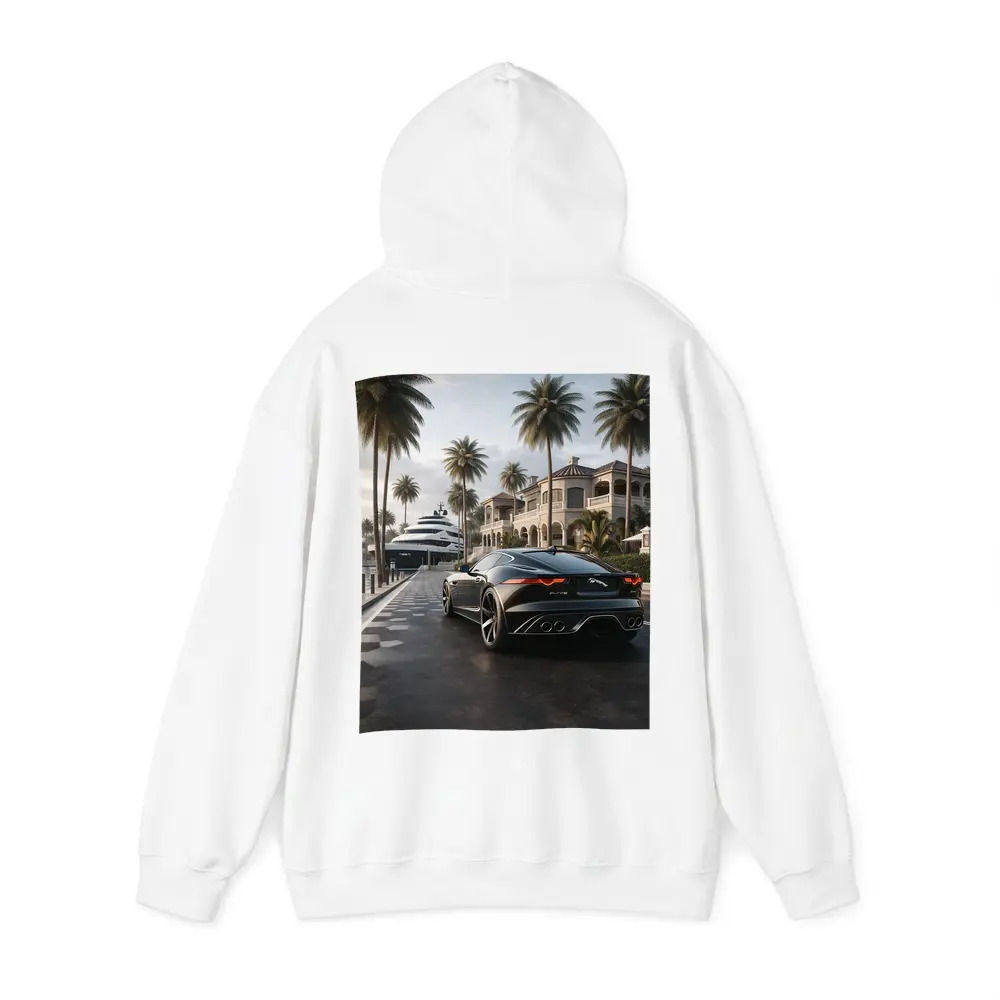Jaguar F Type Black Mansion Palm Trees – Hoodies