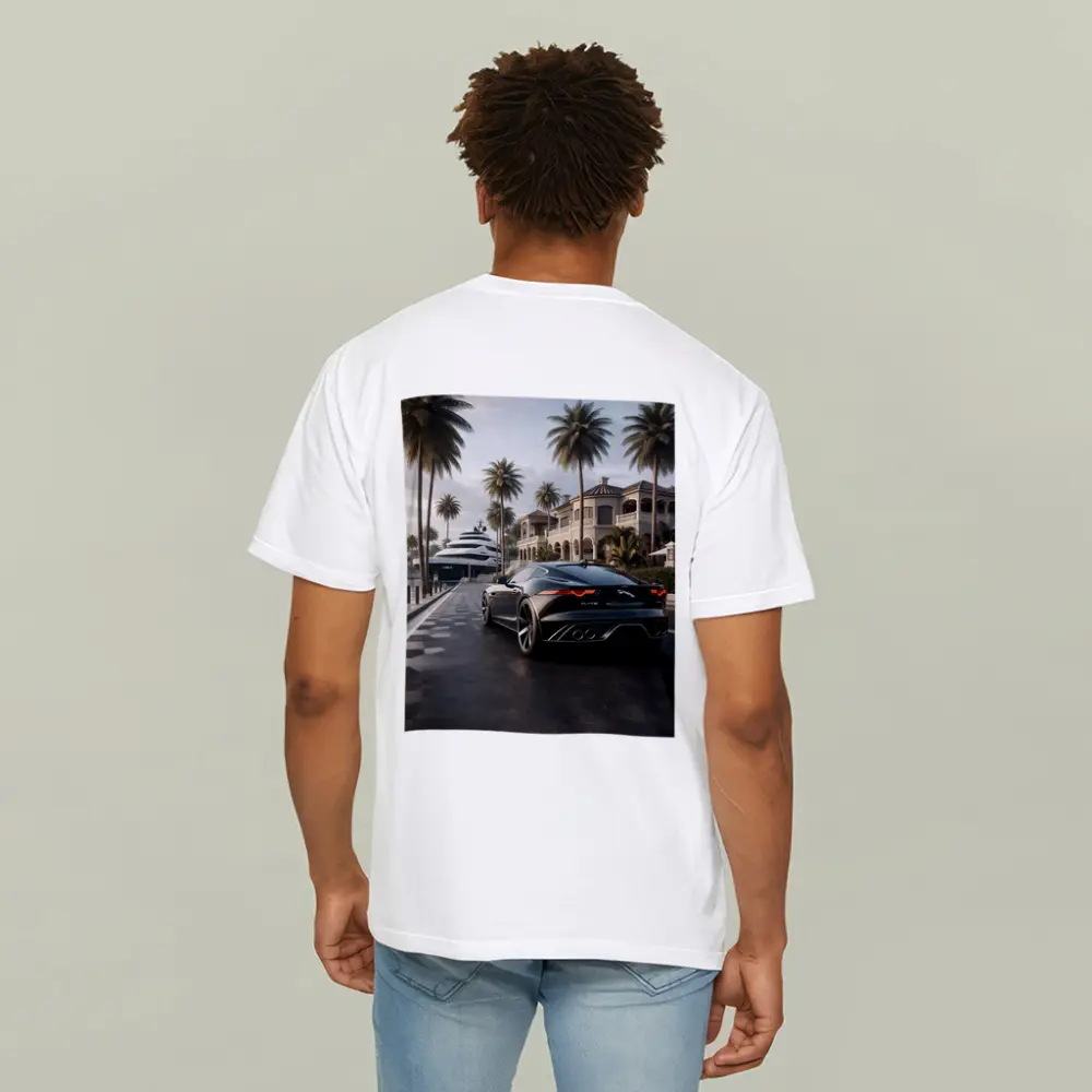 Jaguar F Type Black Mansion Palm Trees – T-Shirts