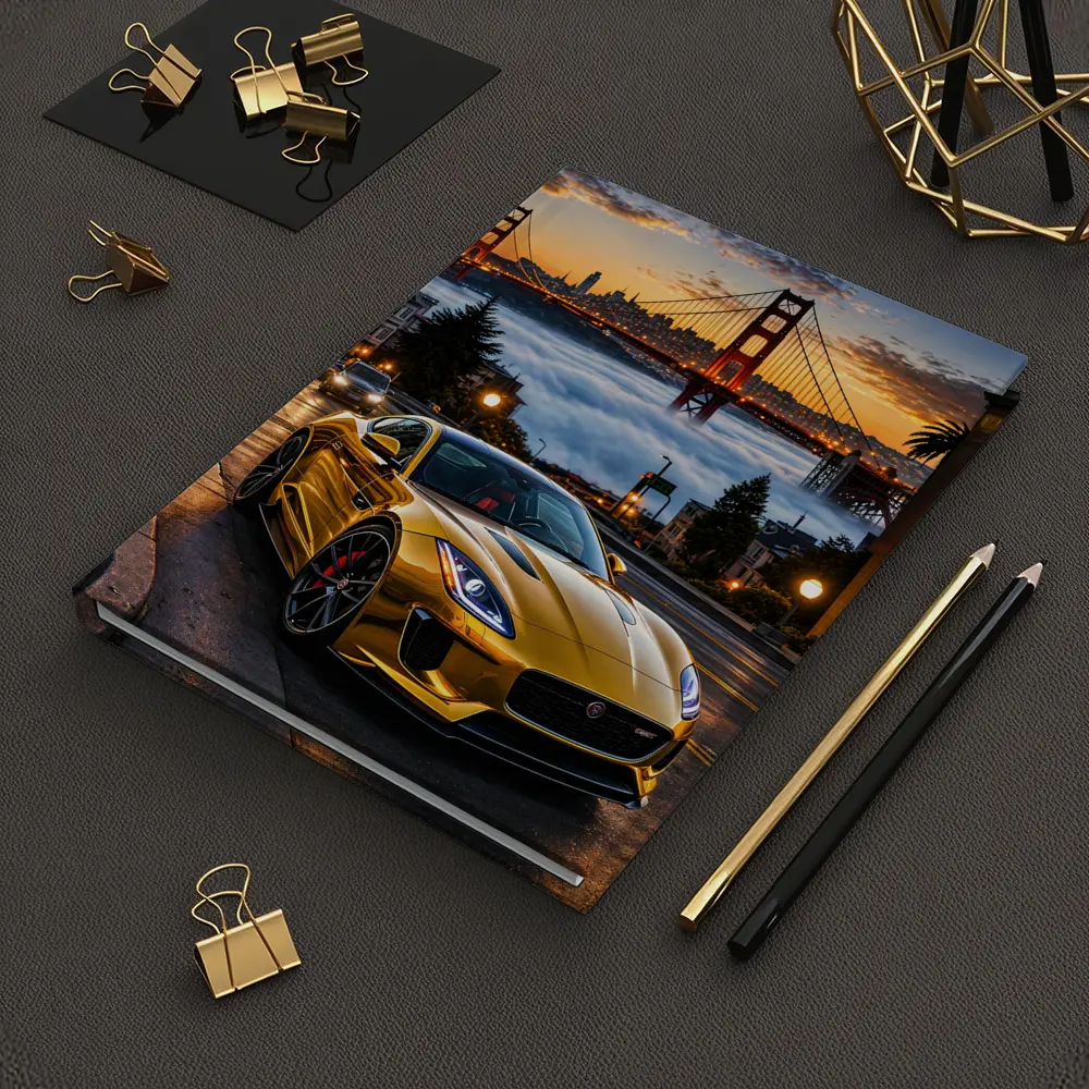 Jaguar F-Type Gold San Francisco Golden Gate – Notebooks
