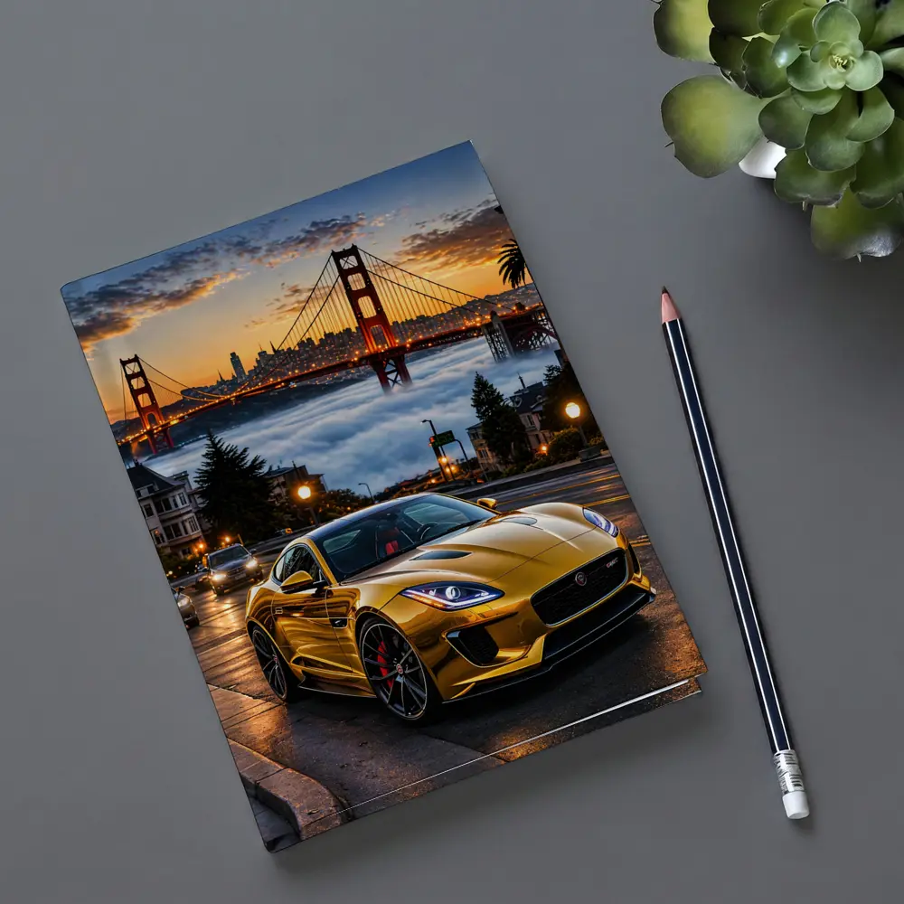 Jaguar F-Type Gold San Francisco Golden Gate – Notebooks