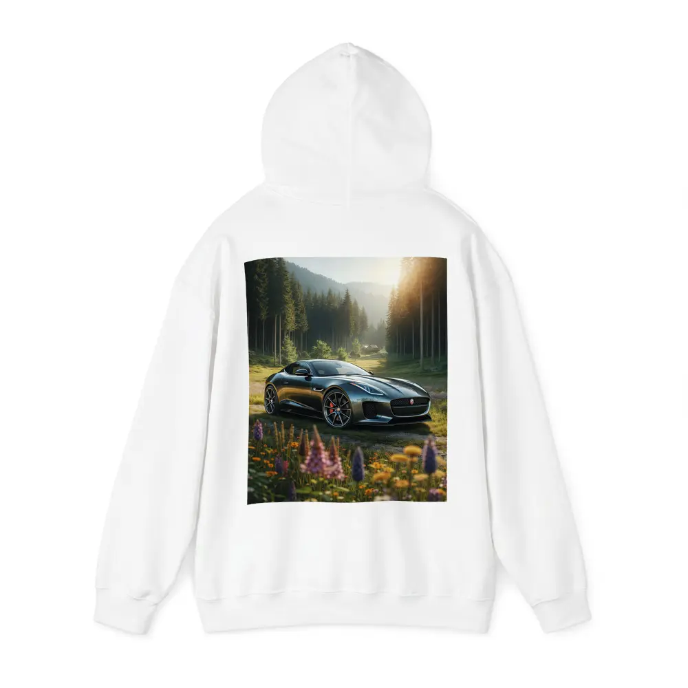 Jaguar F-Type Coupe Forest Meadow Setting – Hoodies