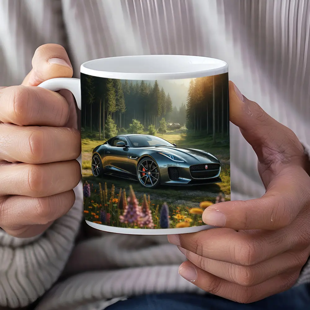 Jaguar F-Type Coupe Forest Meadow Setting – Mugs