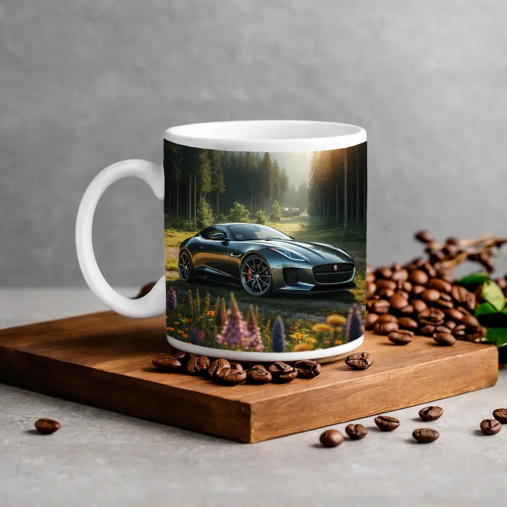 Jaguar F-Type Coupe Forest Meadow Setting – Mugs