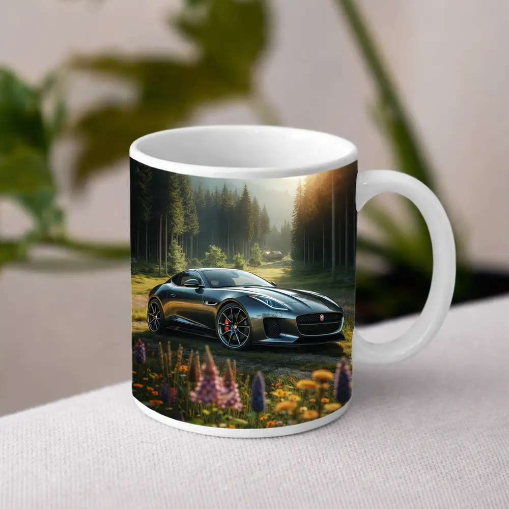 Jaguar F-Type Coupe Forest Meadow Setting – Mugs