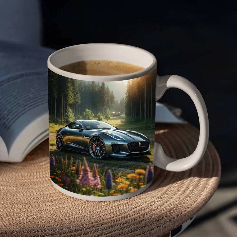 Jaguar F-Type Coupe Forest Meadow Setting – Mugs
