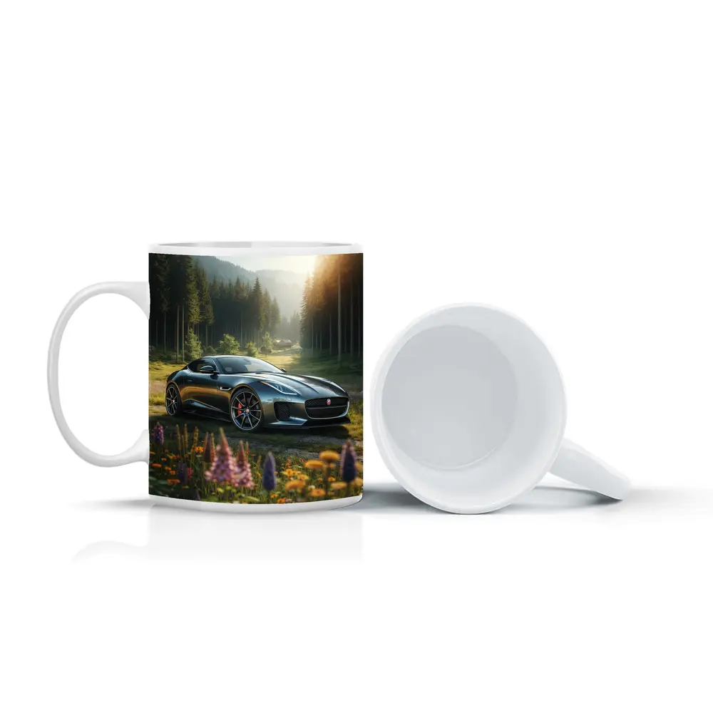 Jaguar F-Type Coupe Forest Meadow Setting – Mugs