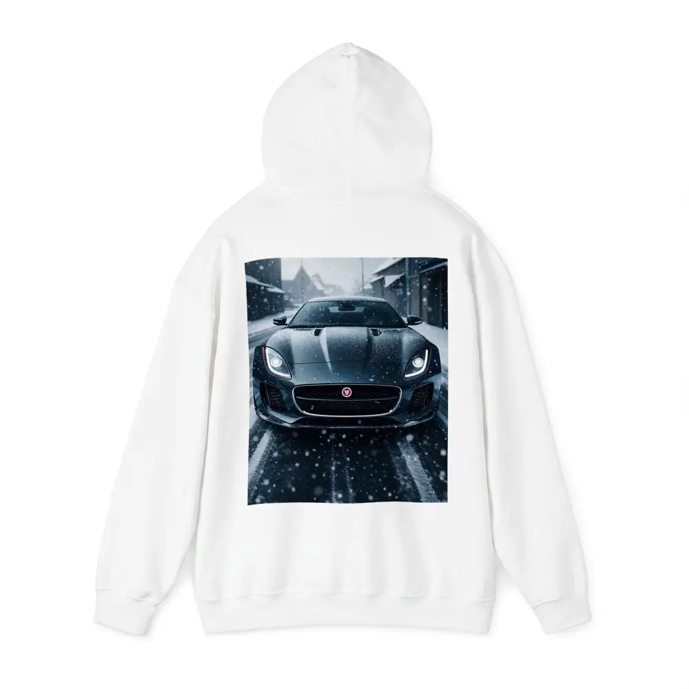 Jaguar F Type Dark Snow Street Scene – Hoodies