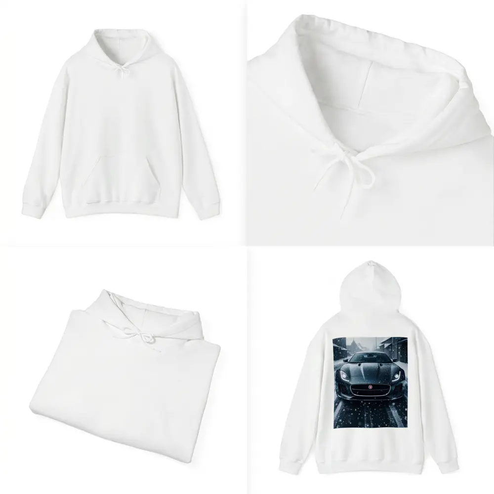 Jaguar F Type Dark Snow Street Scene – Hoodies