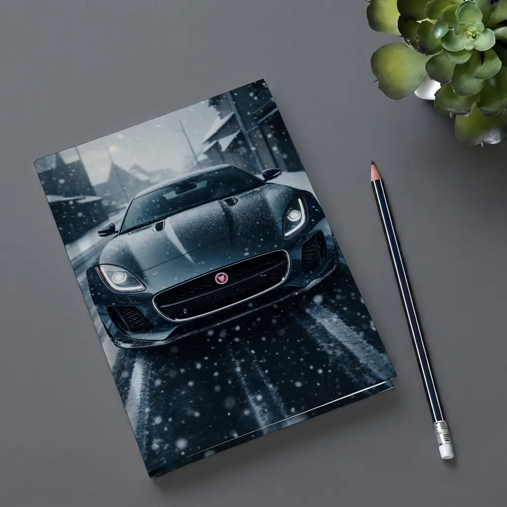 Jaguar F Type Dark Snow Street Scene – Notebooks