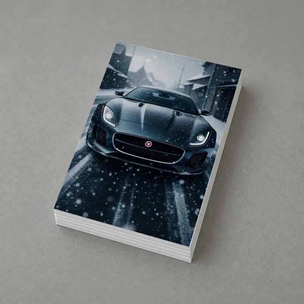 Jaguar F Type Dark Snow Street Scene – Postcards