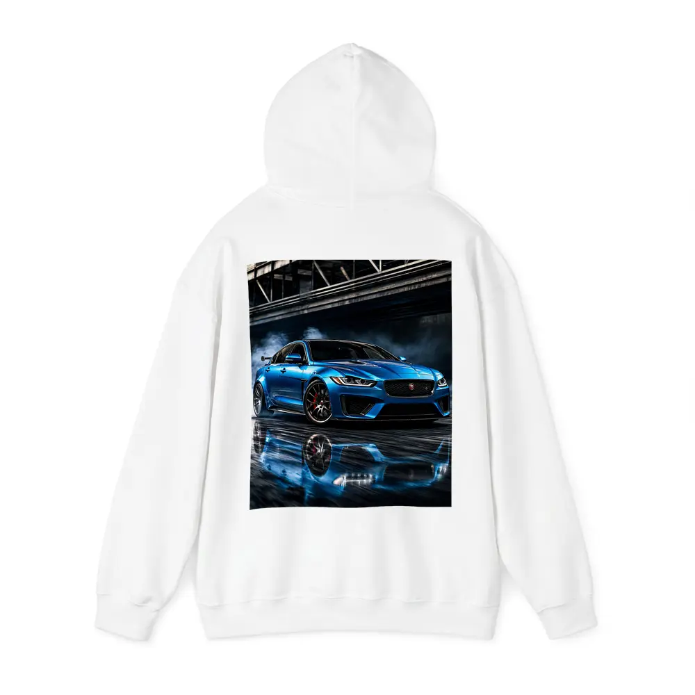 Jaguar XE Blue Sports Sedan Urban Setting – Hoodies
