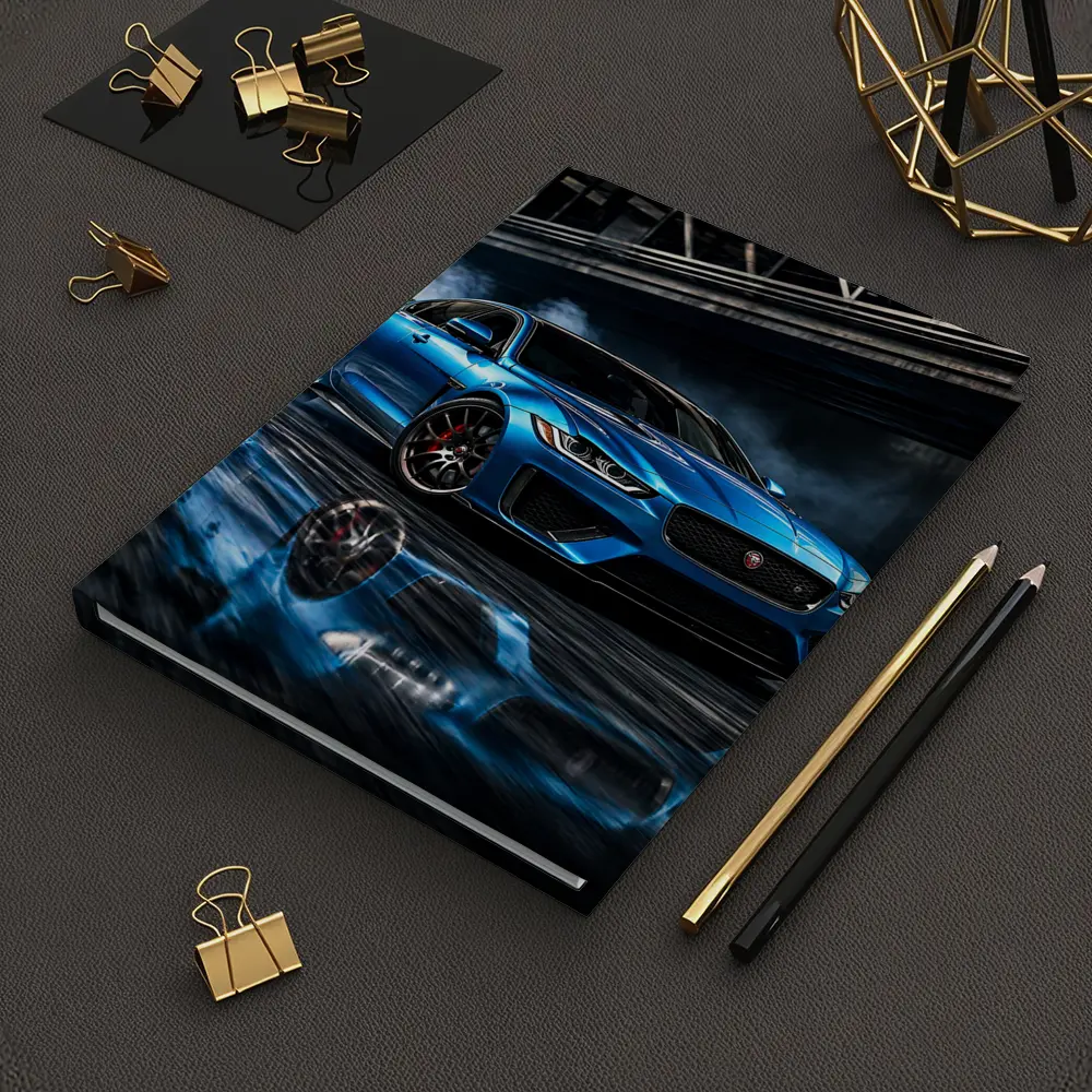 Jaguar XE Blue Sports Sedan Urban Setting – Notebooks