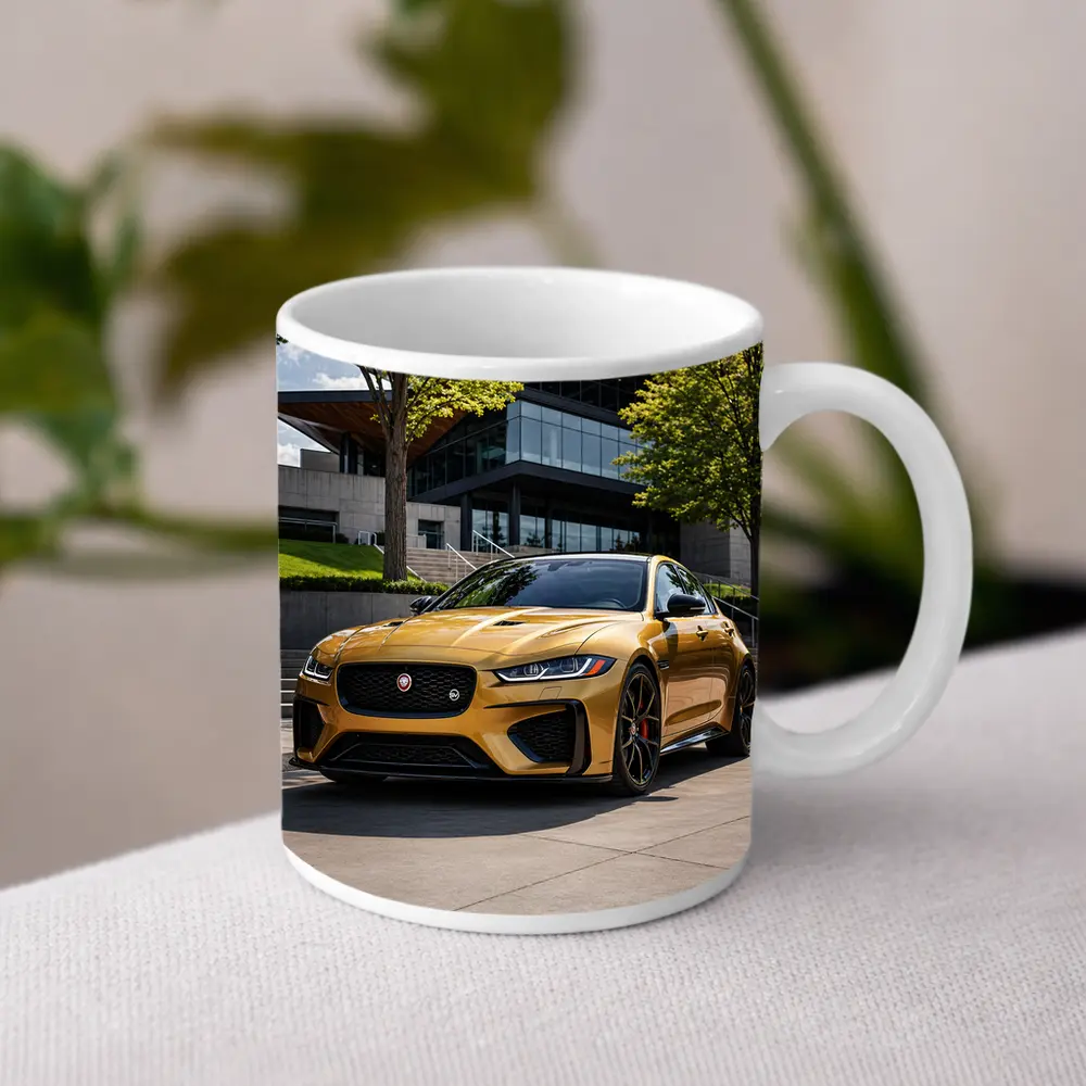 Jaguar XE SV Gold Modern Architecture Setting – Mugs