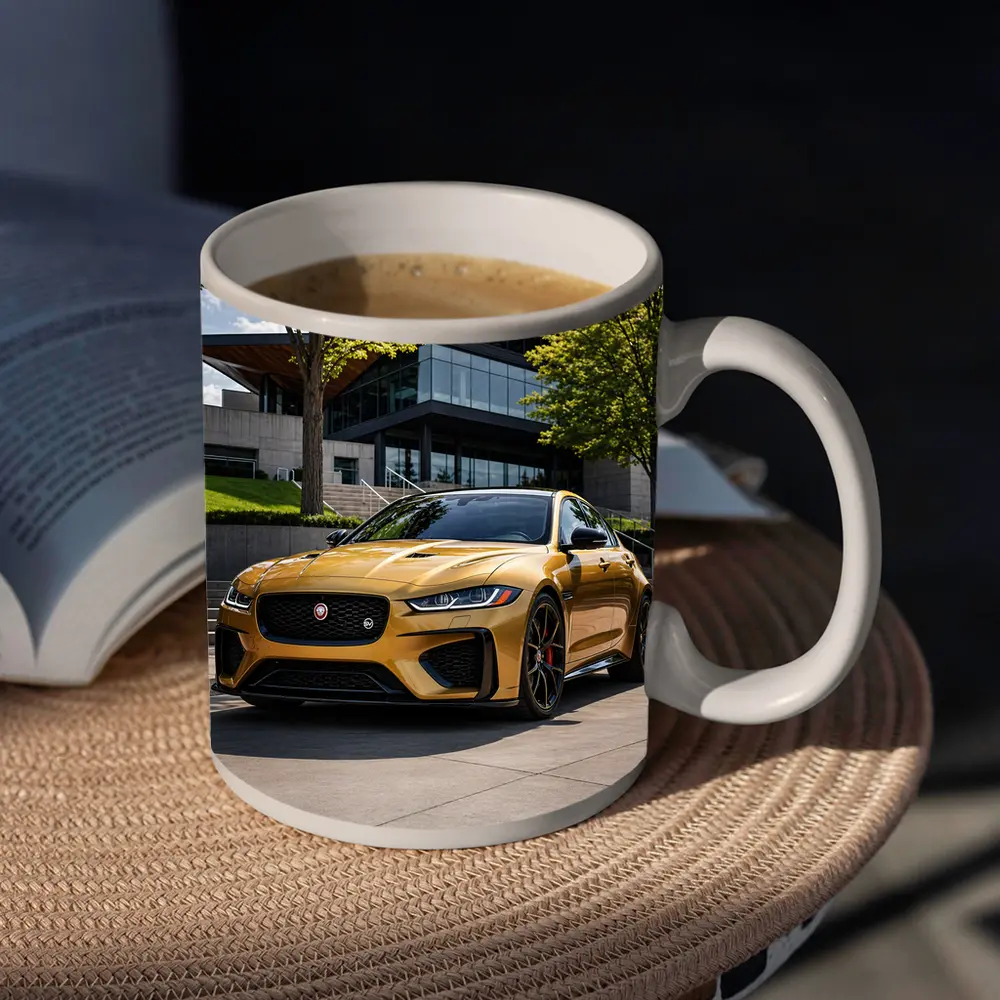 Jaguar XE SV Gold Modern Architecture Setting – Mugs
