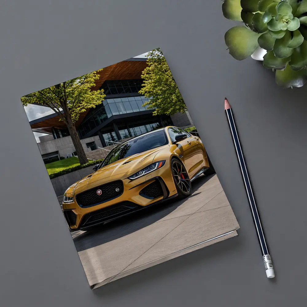 Jaguar XE SV Gold Modern Architecture Setting – Notebooks