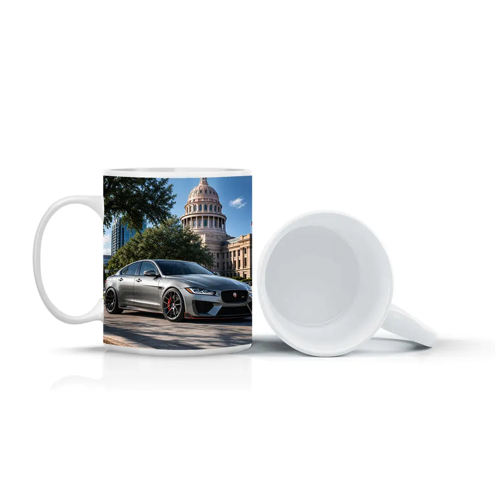 Jaguar XE Gray Sedan Capitol Building Background – Mugs