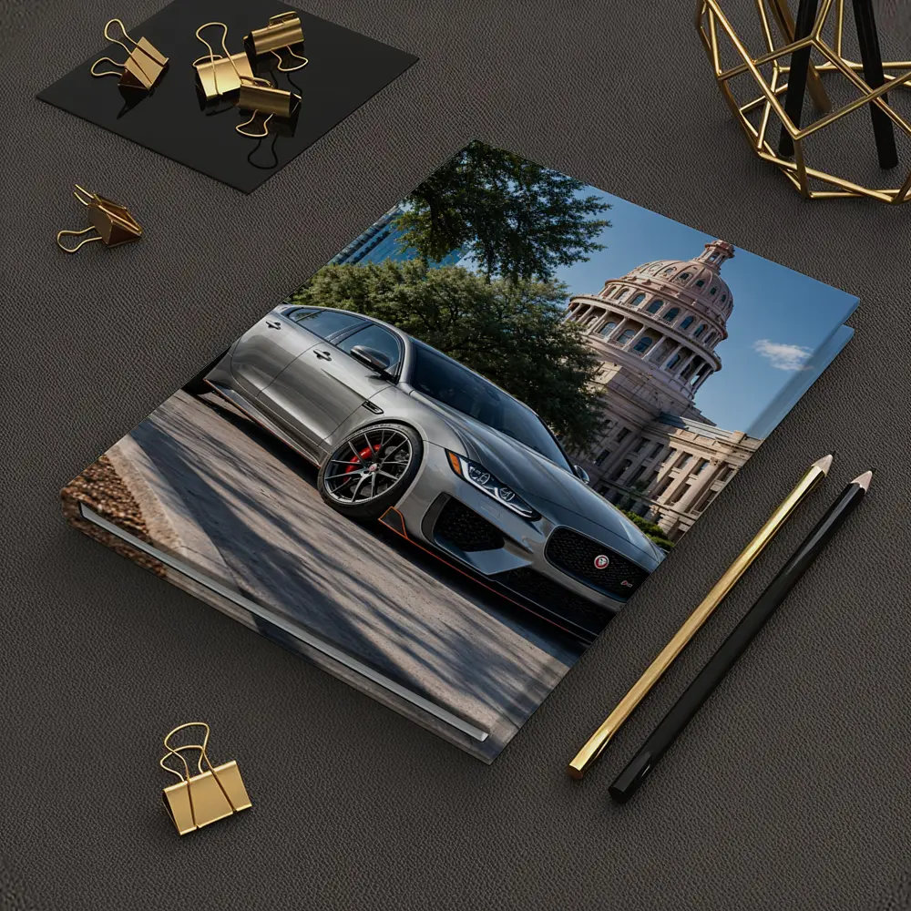 Jaguar XE Gray Sedan Capitol Building Background – Notebooks