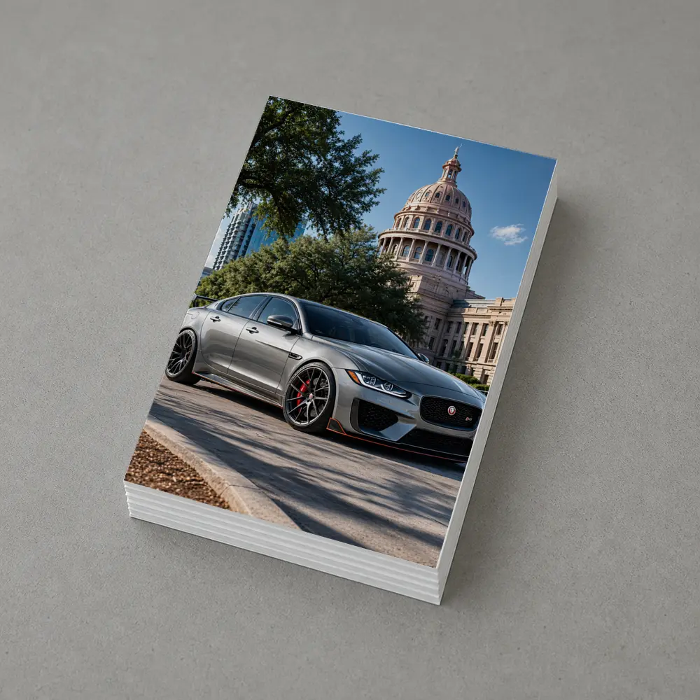 Jaguar XE Gray Sedan Capitol Building Background – Postcards