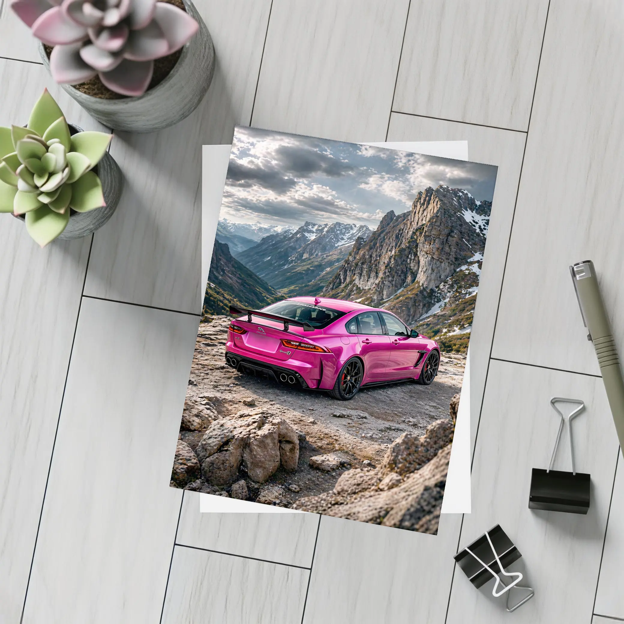 Jaguar XE SV Project Eight Pink Mountains – Postcards