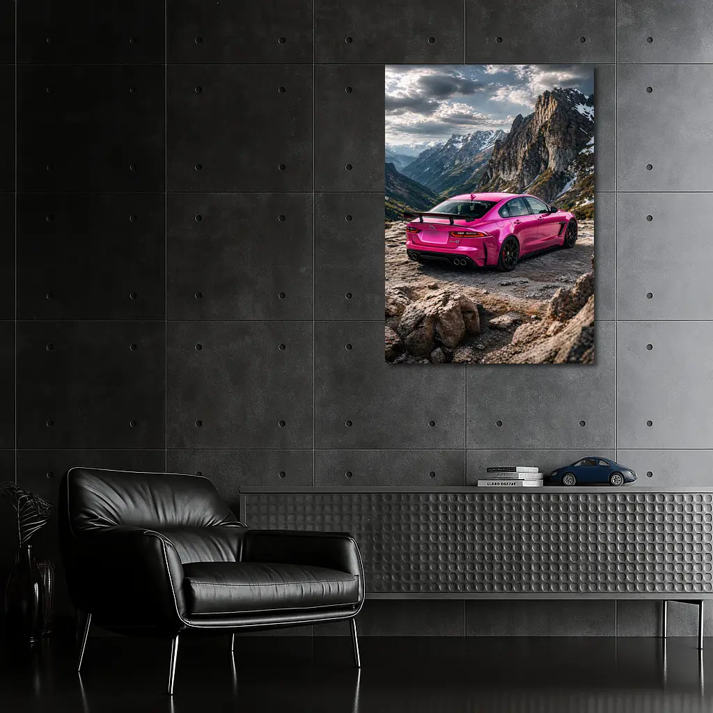 Jaguar XE SV Project Eight Pink Mountains – Wall Art
