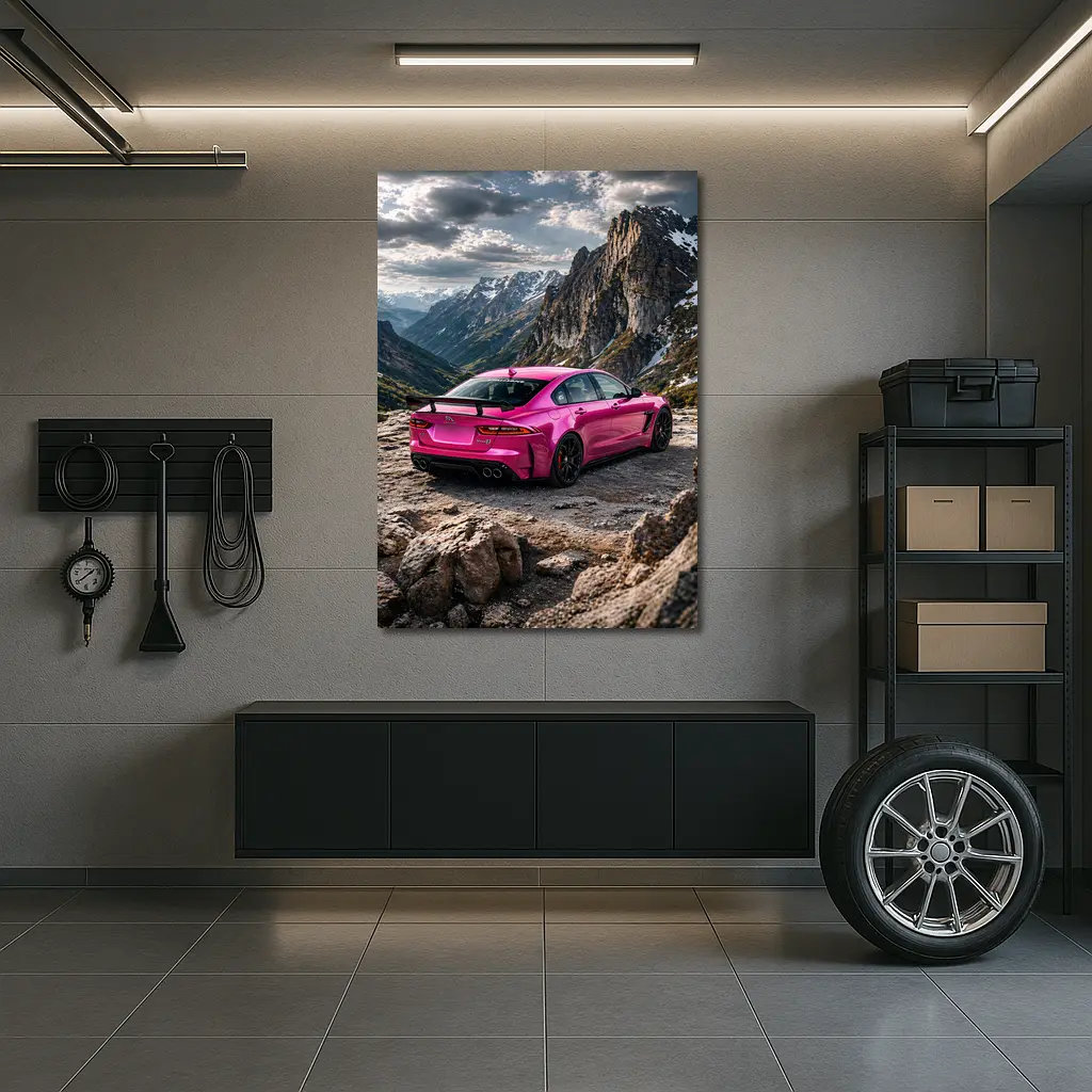 Jaguar XE SV Project Eight Pink Mountains – Wall Art