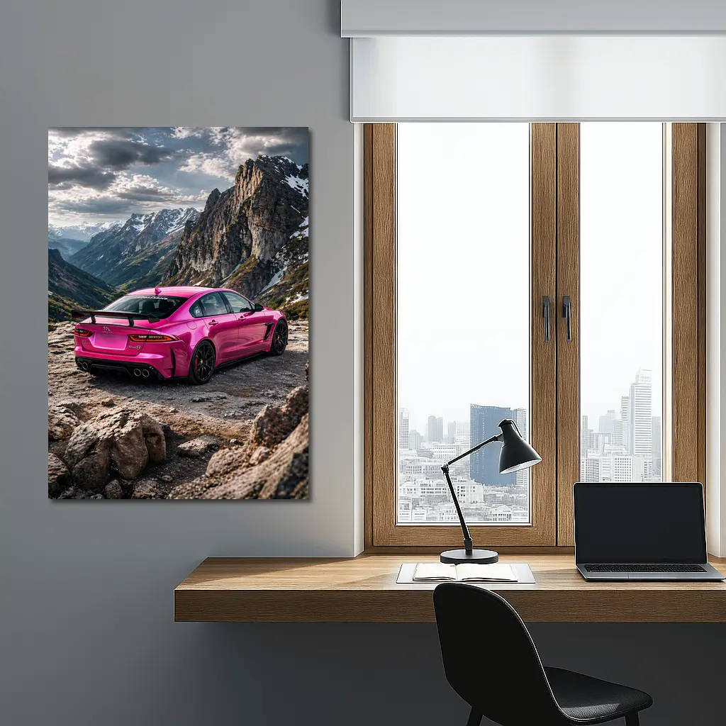 Jaguar XE SV Project Eight Pink Mountains – Wall Art