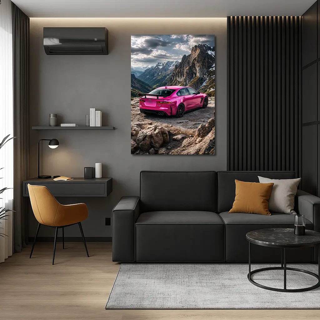 Jaguar XE SV Project Eight Pink Mountains – Wall Art