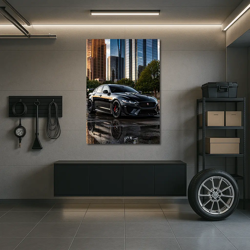 Jaguar XE SV Project Eight City Skyline – Wall Art