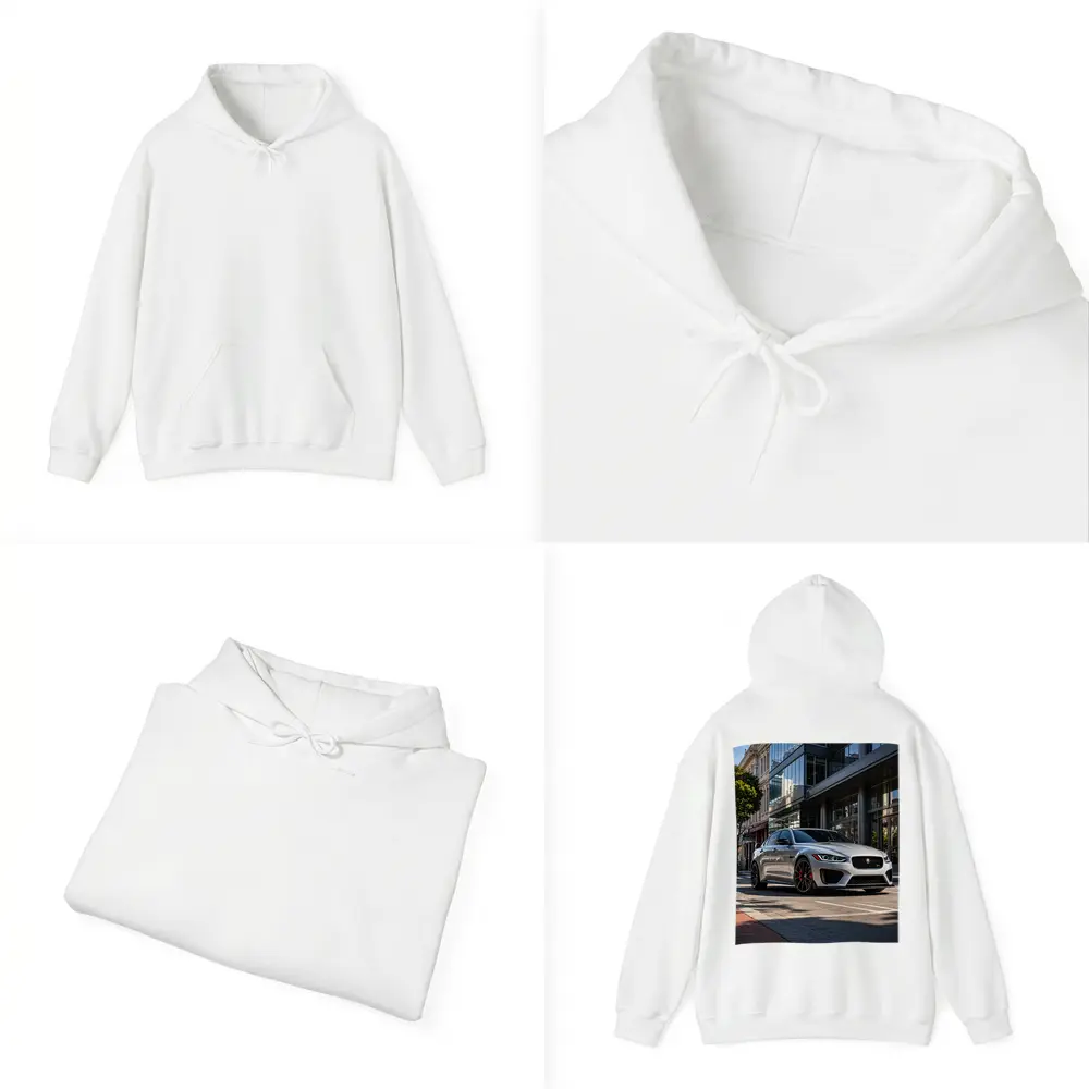 Jaguar XE SV Silver Urban Street Scene – Hoodies