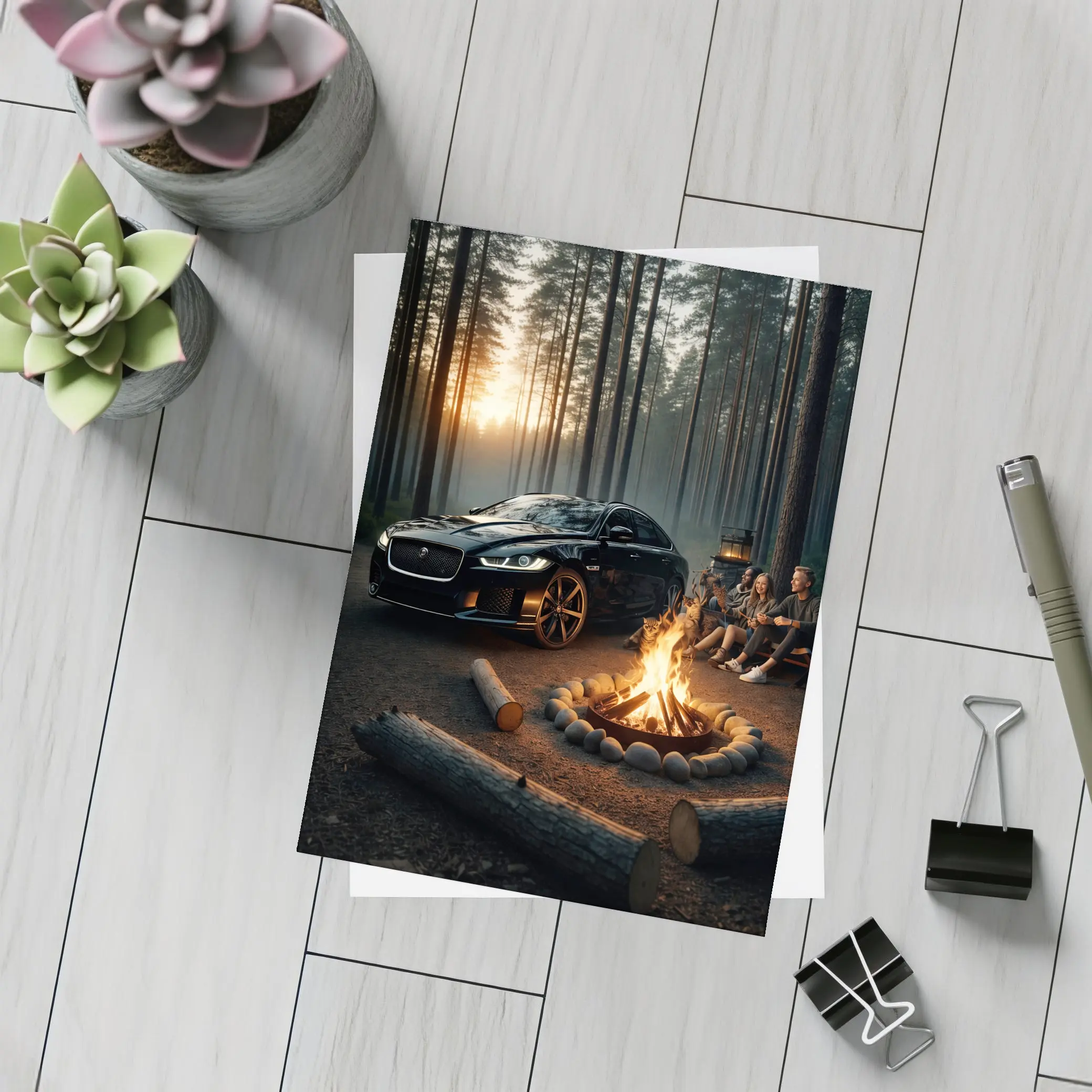 Jaguar XF Black Forest Campfire Night – Postcards