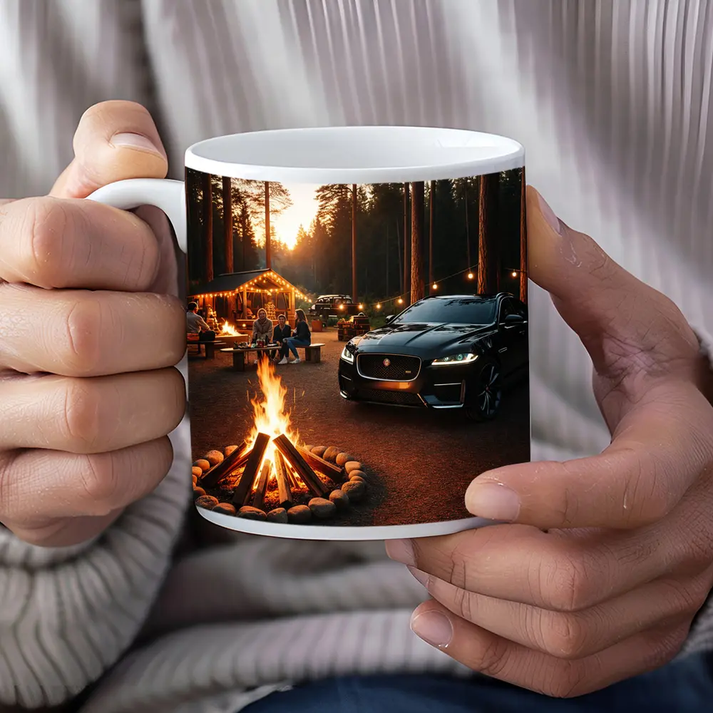 Jaguar F-Pace Black Forest Campfire Sunset – Mugs