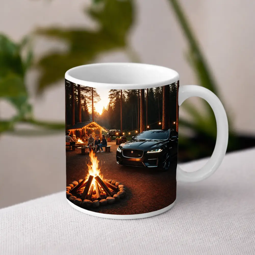 Jaguar F-Pace Black Forest Campfire Sunset – Mugs
